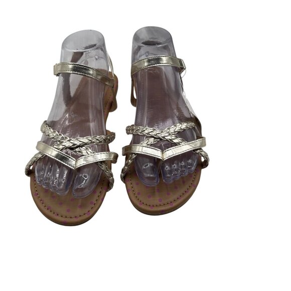 Piper Size 5M Girls Gold Braided Strap Sandals Adjustable Ankle Straps - Picture 11 of 16